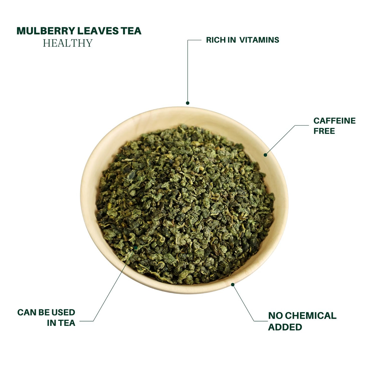 Dried Mulberry Leaves Tea 8oz Caffeine Free D622038