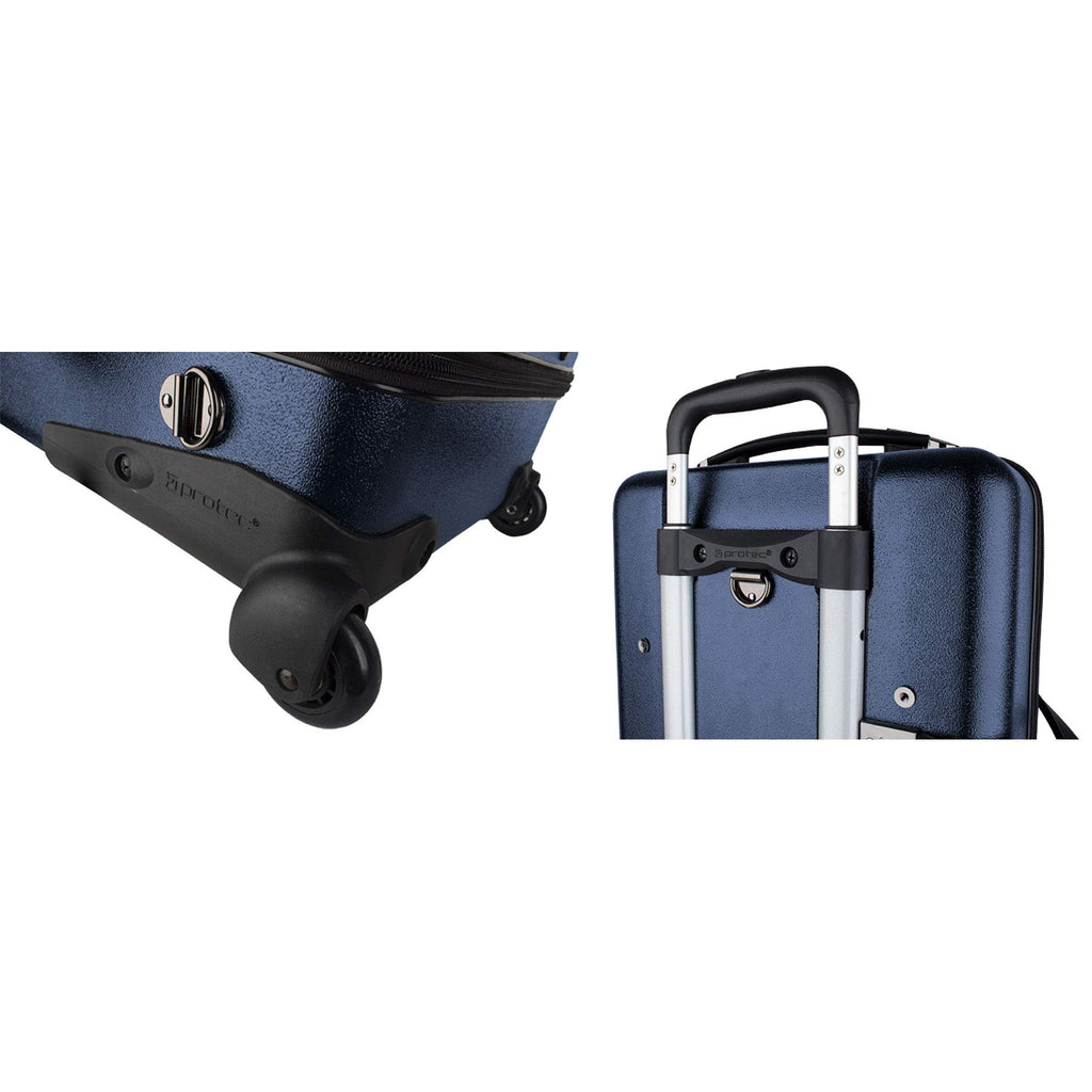 Blue Triple Trumpet Case with Wheels D73391