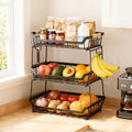 3 Tier Fruit Basket with 2 Banana Hangers A19759