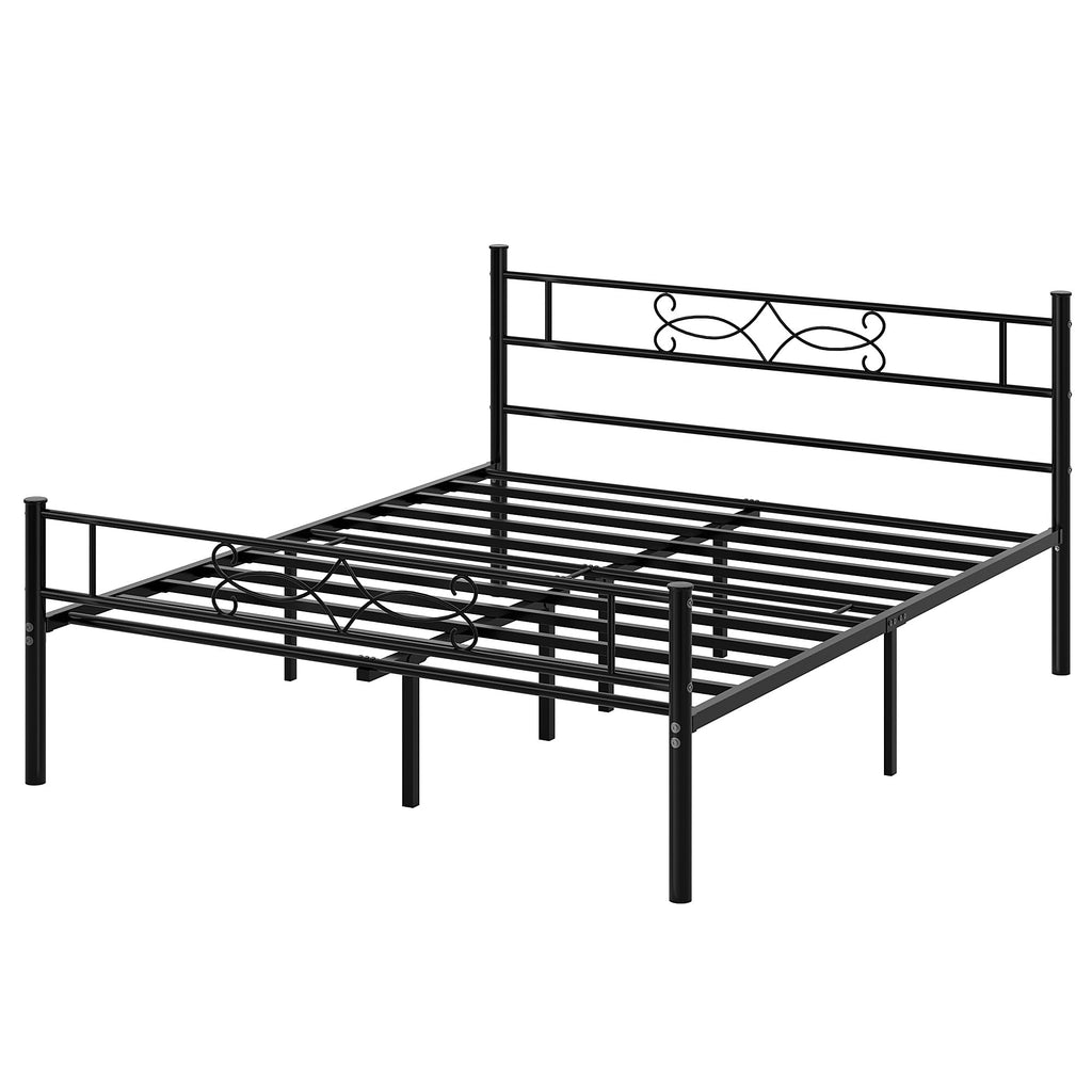14" Full Size Metal Platform Bed Frame with Headboard N8414