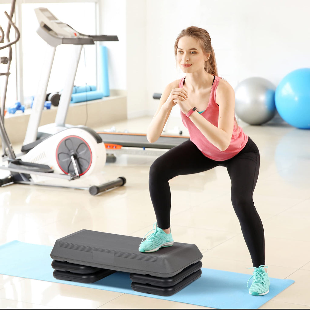 28.5'' Exercise Aerobic Step Platform with 4 Risers F148