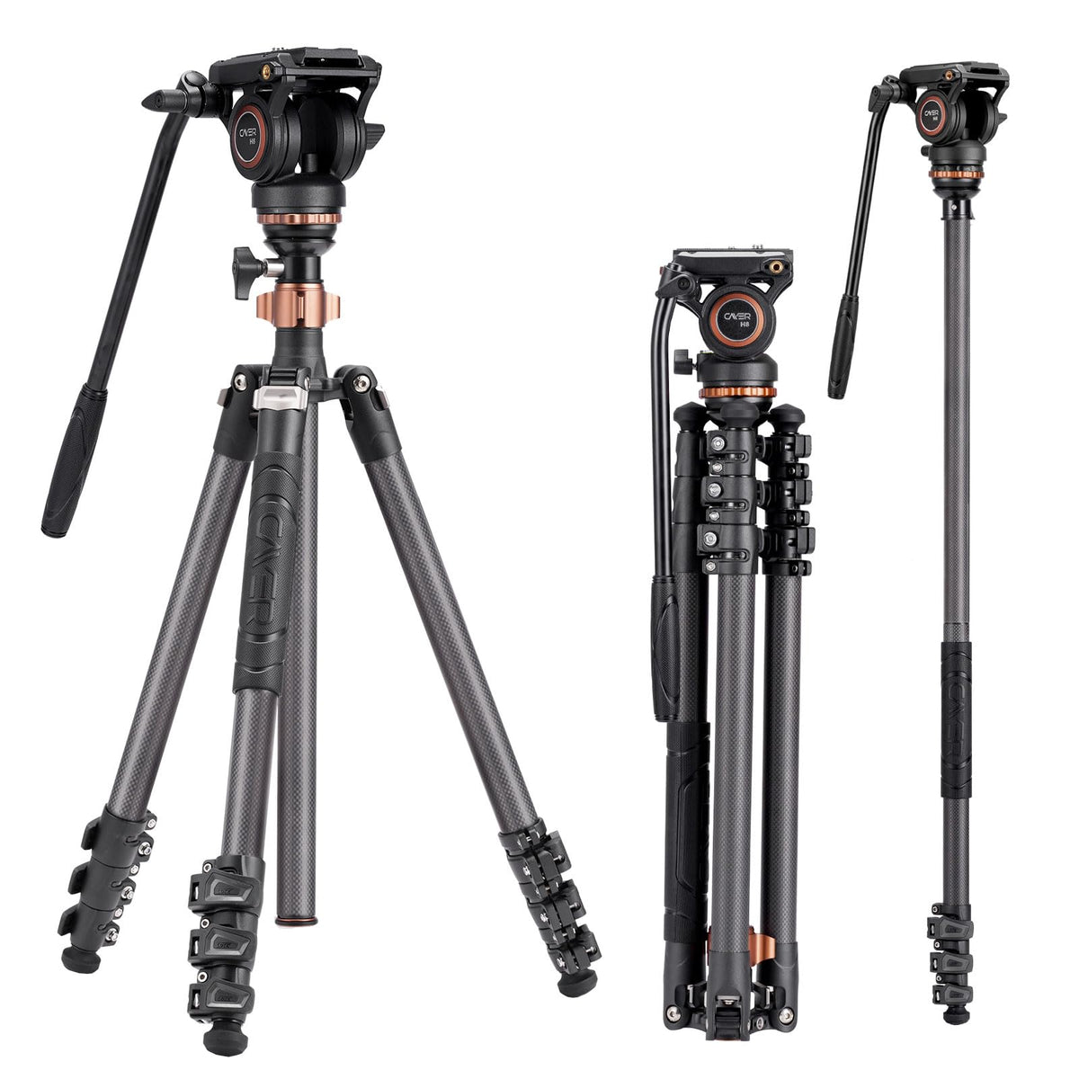 Carbon Fiber 4-Section Tripod D7018