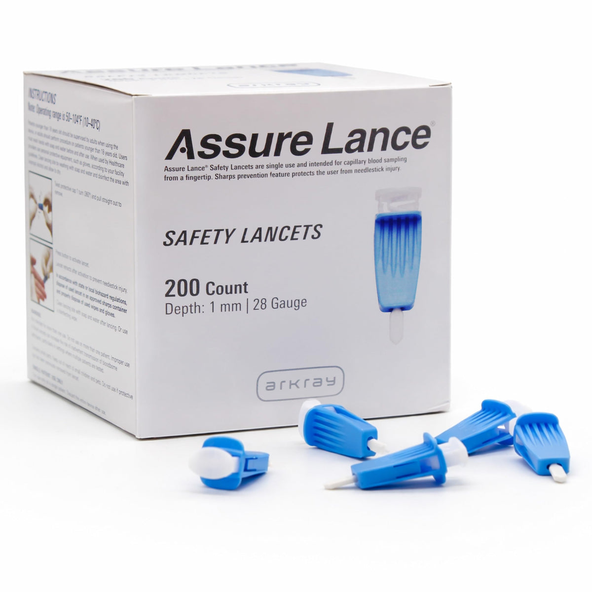 28G 1mm Safety Lancets, 200 Count V27231