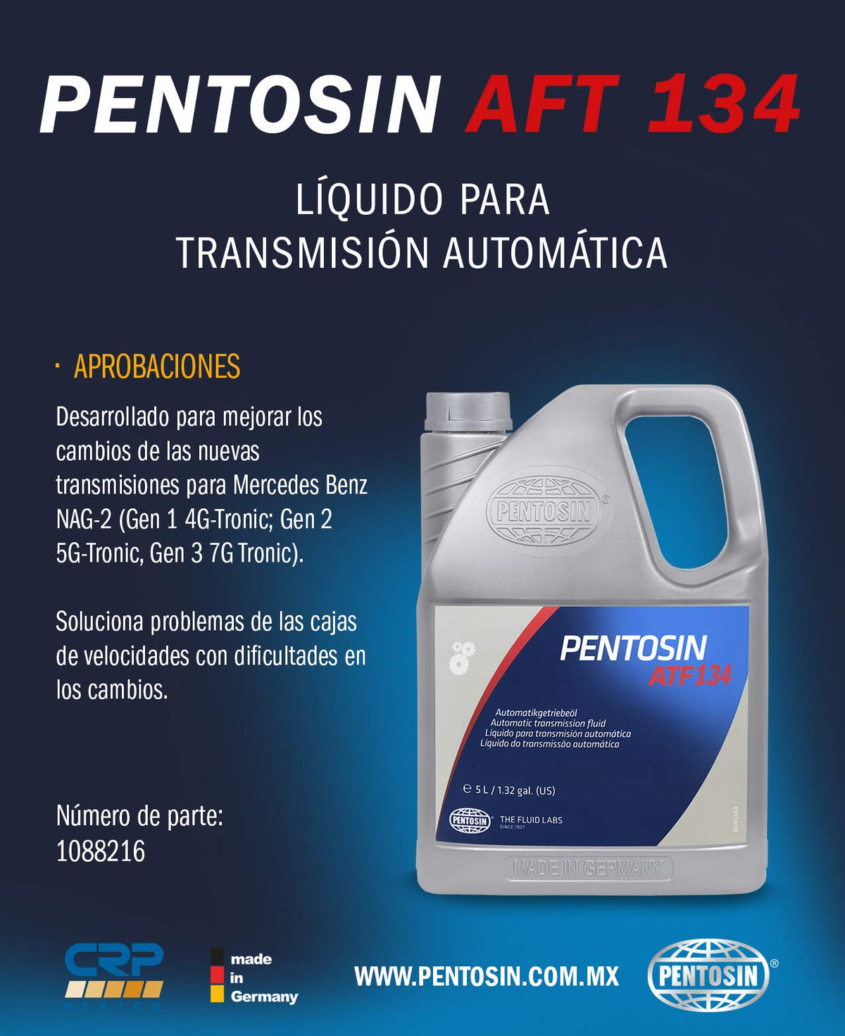 Red 5 Liter Automatic Transmission Fluid A90755