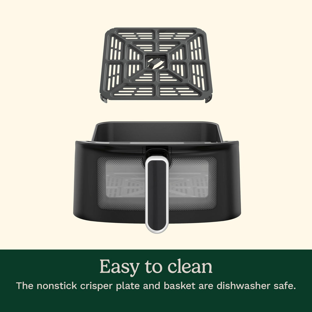 6-Quart Air Fryer with 5 Cooking Functions, Stainless Steel & Black L78831