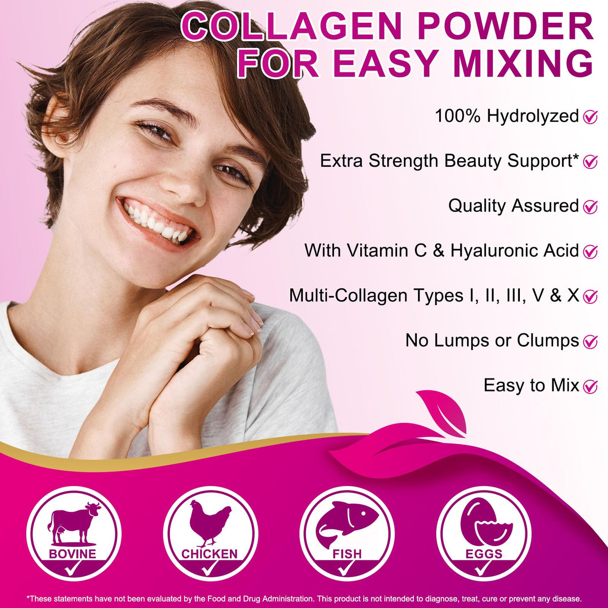 Unflavored Hydrolyzed Collagen Peptides Powder 16 oz X317916