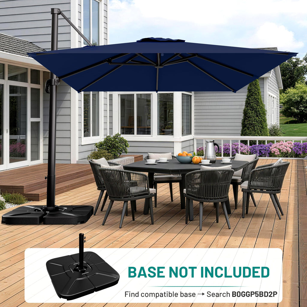 10 X 13 FT Cantilever Umbrella with 360-Degree Rotation I230157
