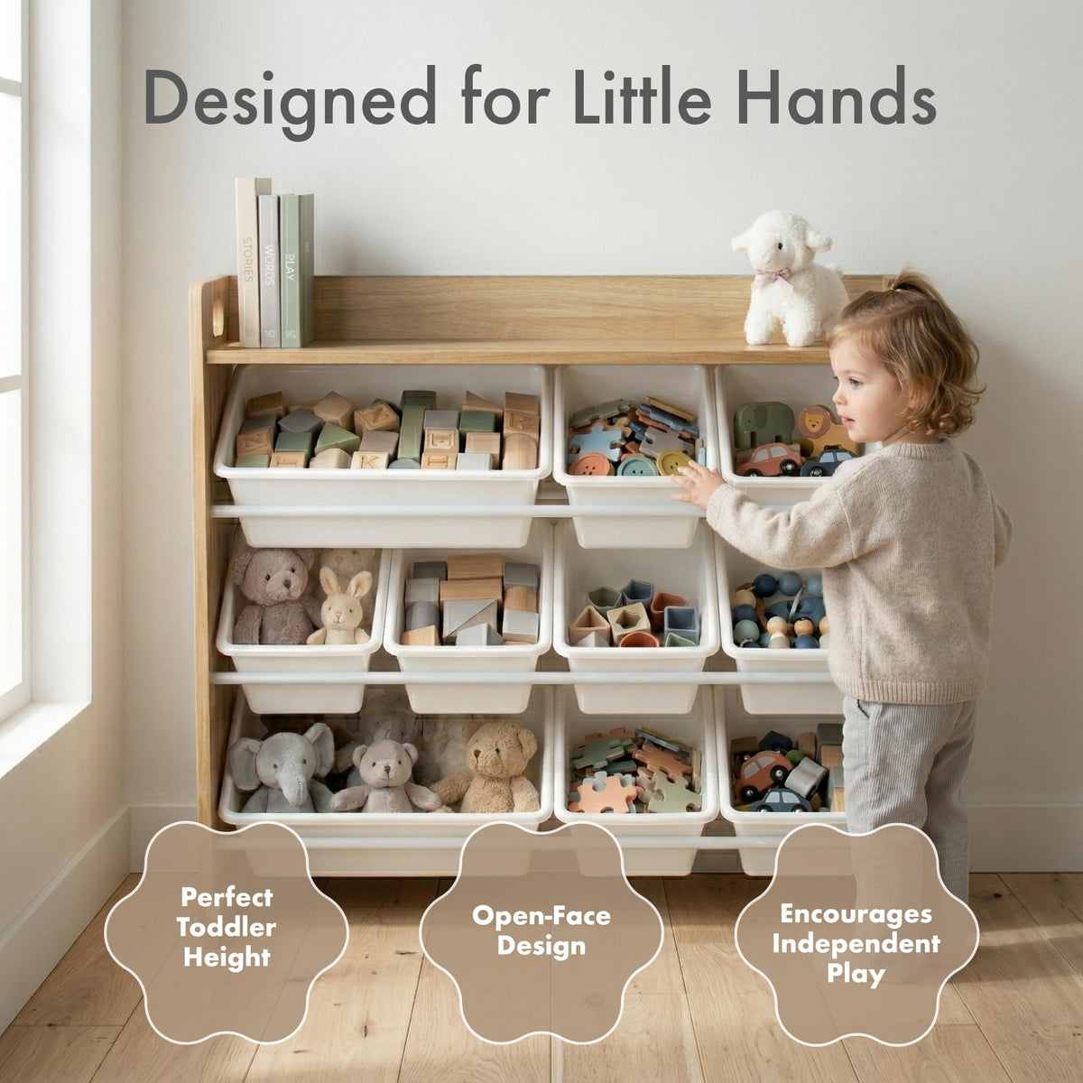 Kids Toy Organizer with 9 Bins Z571549