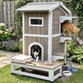 2-Story Insulated Outdoor Cat House V655