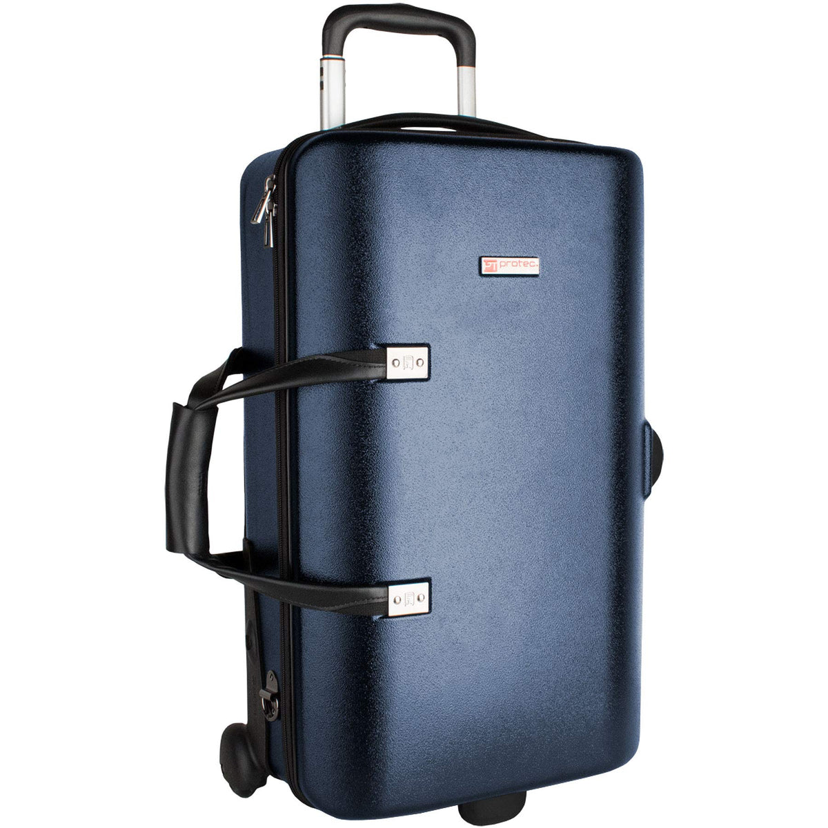 Blue Triple Trumpet Case with Wheels D73391