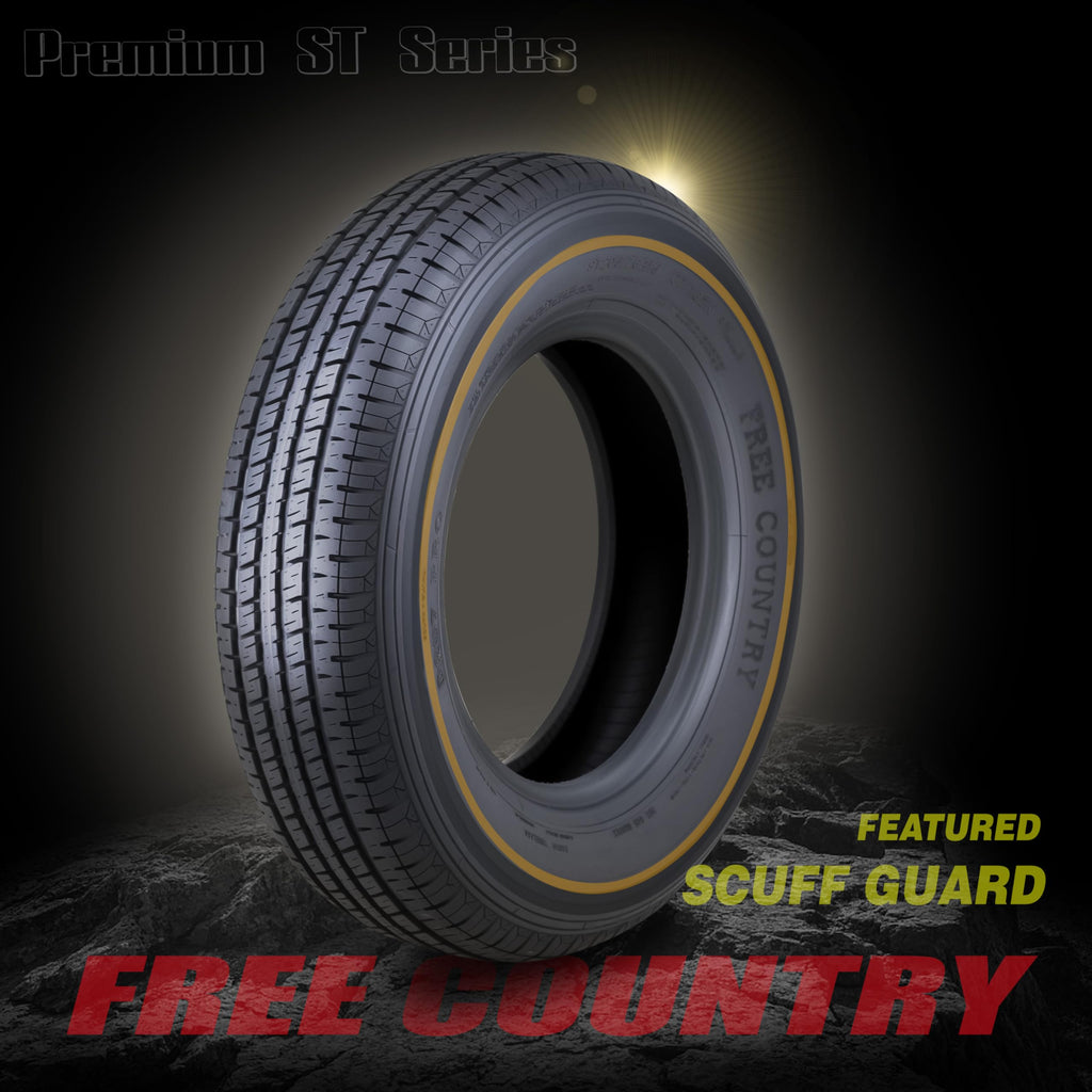 Trailer Tire Wheel ST205/75R15 10PR E 5X4.5 Black Pk2 Y535