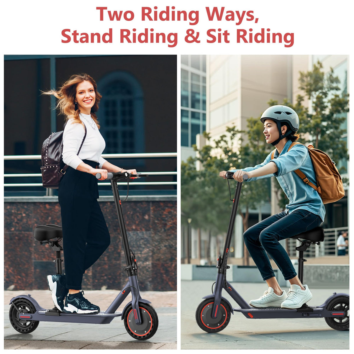 Electric Scooter with 350W/500W Motor, 19-20 MPH, Foldable C874952
