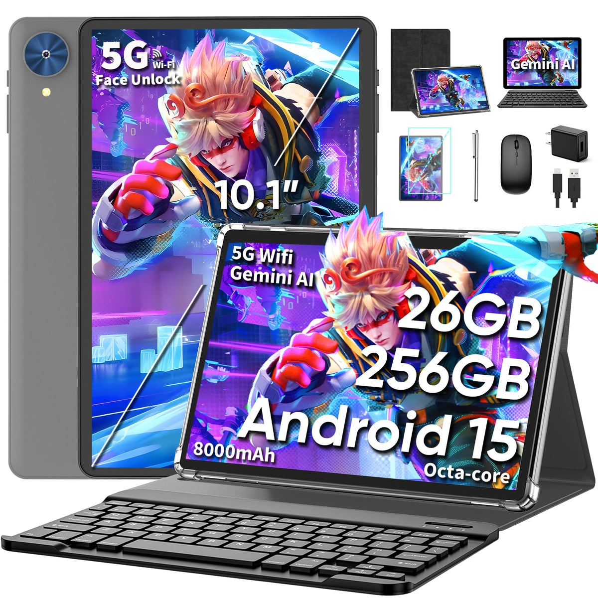 10 Inch Android Tablet with Keyboard P8976