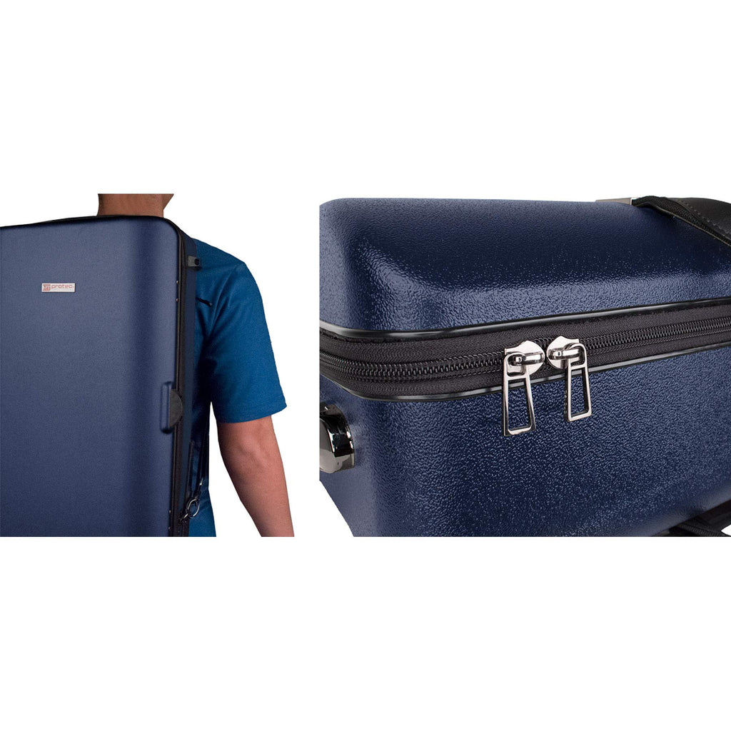 Blue Triple Trumpet Case with Wheels D73391
