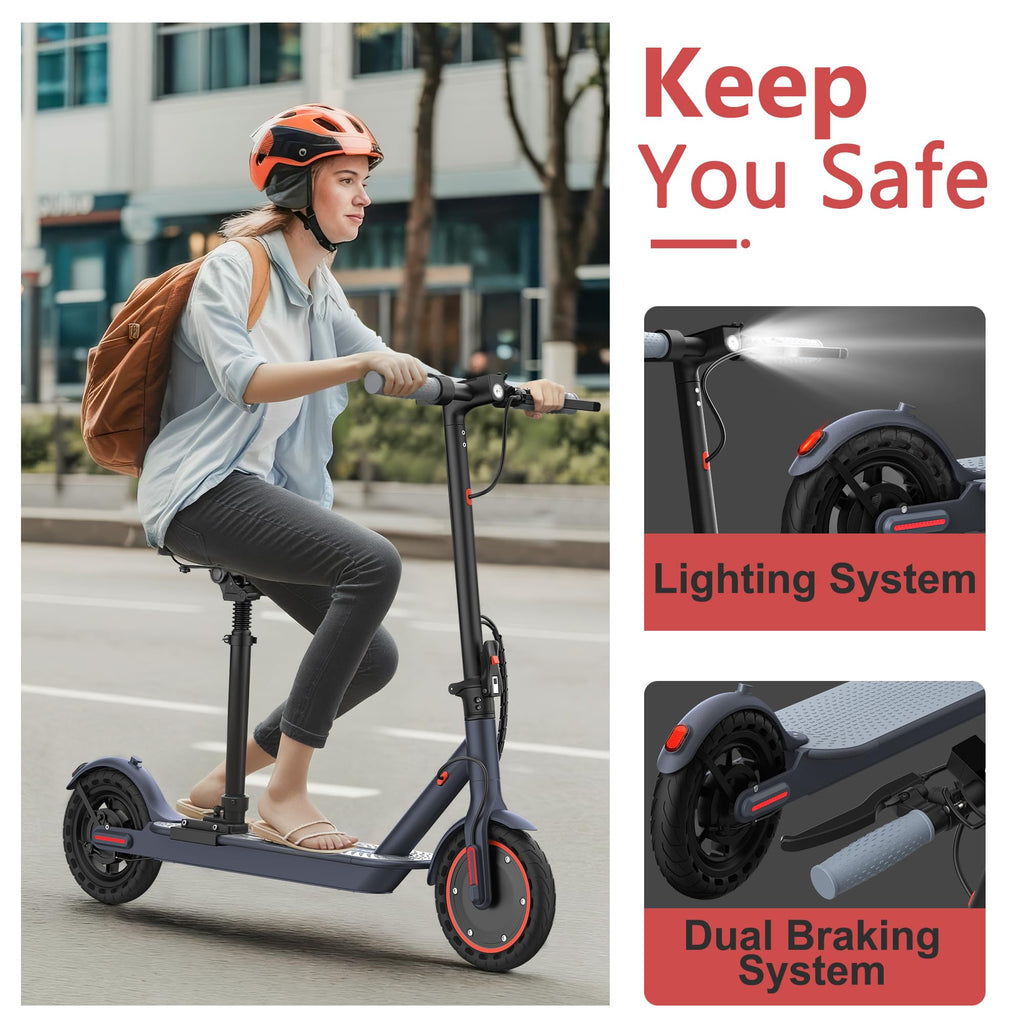 Electric Scooter with 350W/500W Motor, 19-20 MPH, Foldable C874952