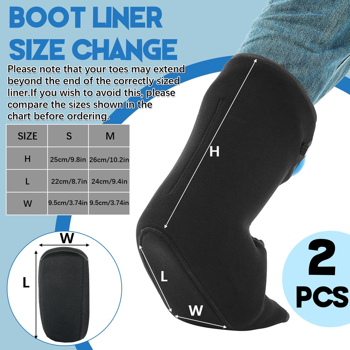 2 Pcs Short Air Cam Walking Boot with Adjustable Bladder & Knob F50870