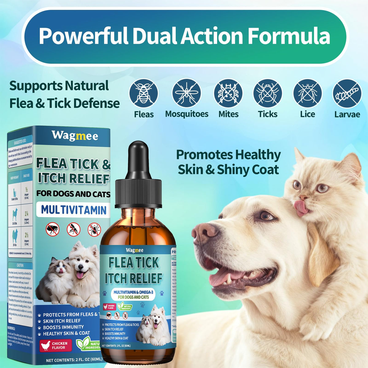 Oral Flea and Tick Prevention Drops 2 fl oz K70767