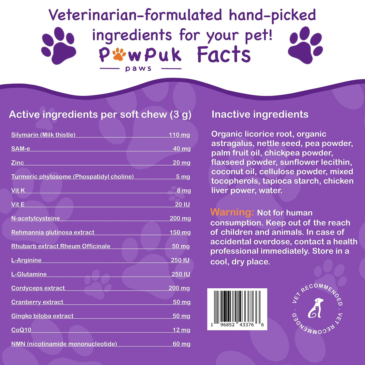 Liver & Kidney Vitamins Supplements for Dogs E314843