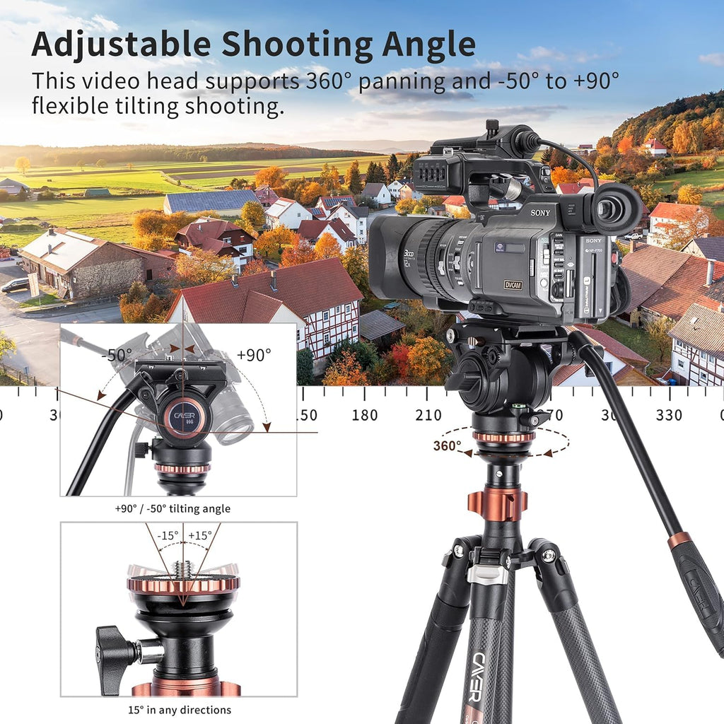 Carbon Fiber 4-Section Tripod D7018