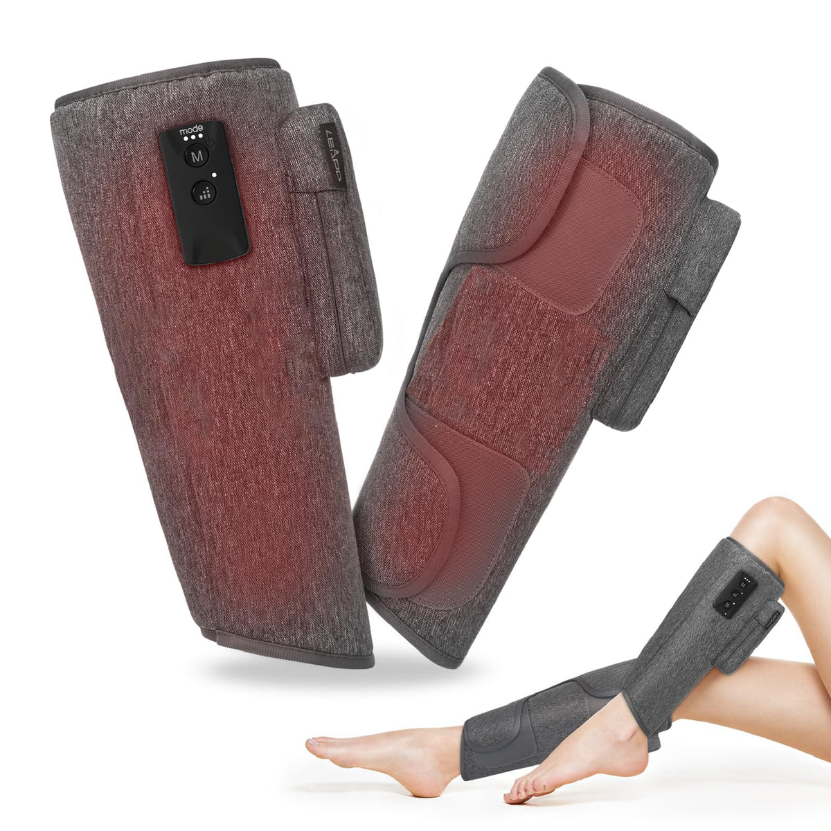 Wireless Air Compression Leg Massager with Heat, 4 Modes, Set of 2 Z901710