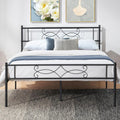14" Full Size Metal Platform Bed Frame with Headboard N8414