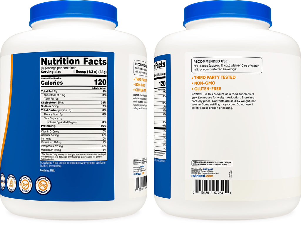 Whey Protein Concentrate Powder 5 LB E944
