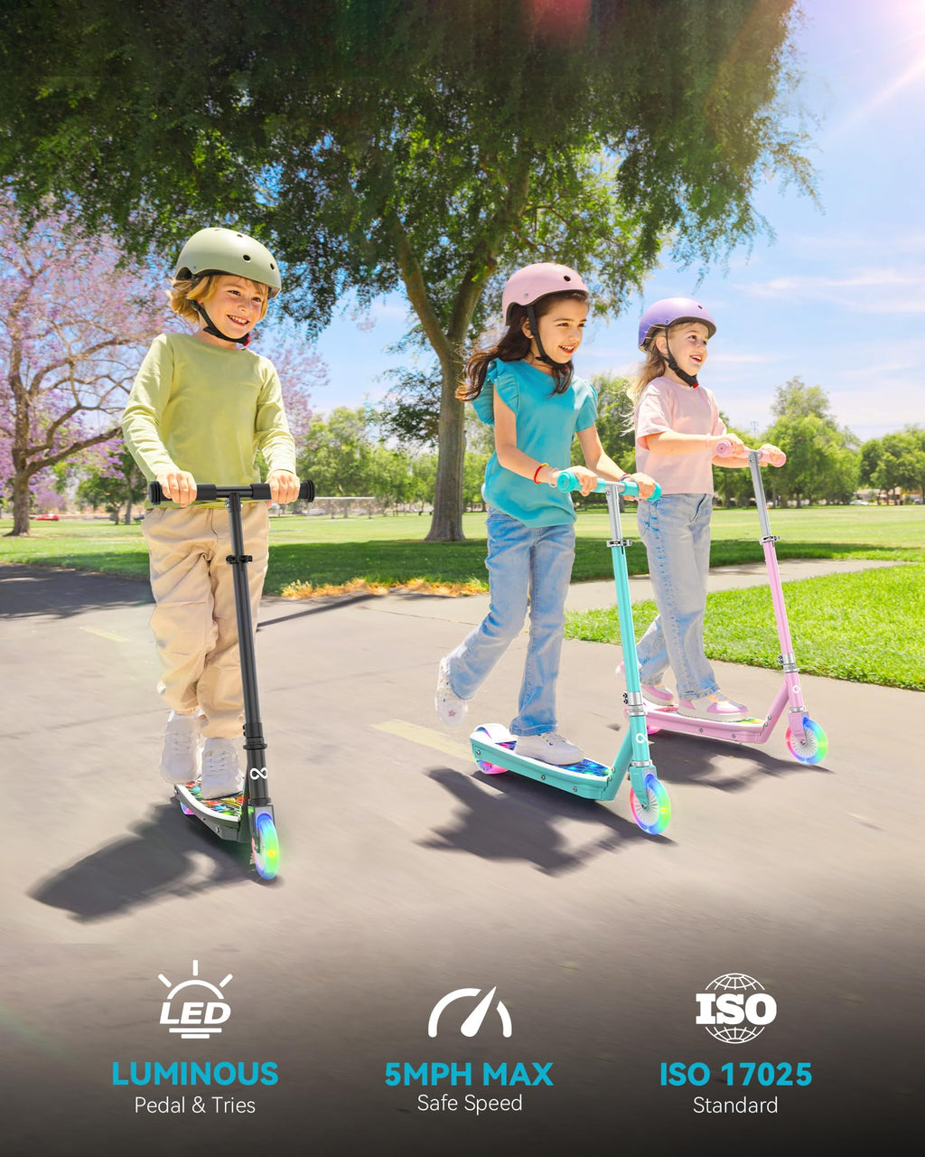 Electric Scooter for Kids, 5 MPH, LED Light-Up Wheels, Ages 3-8 M8517