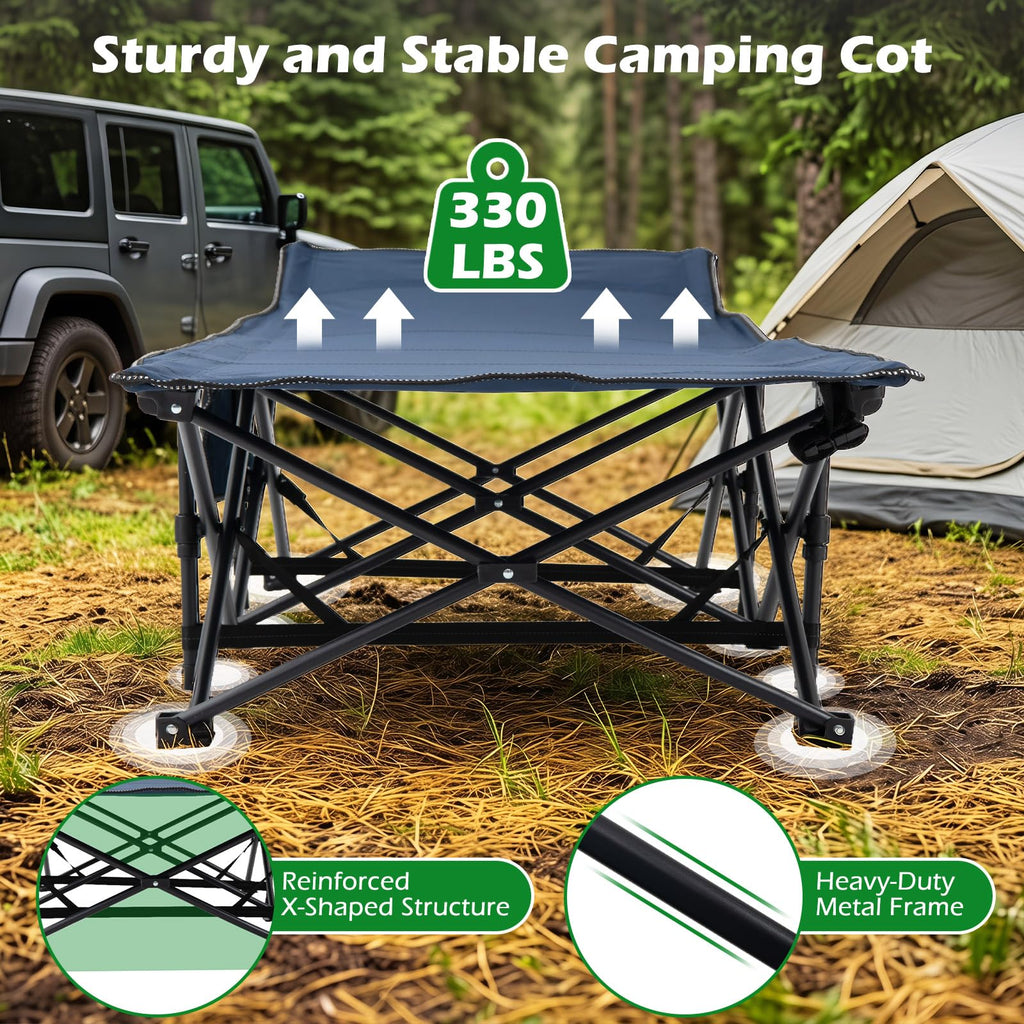 Camping Cot with Padded Mat H935475