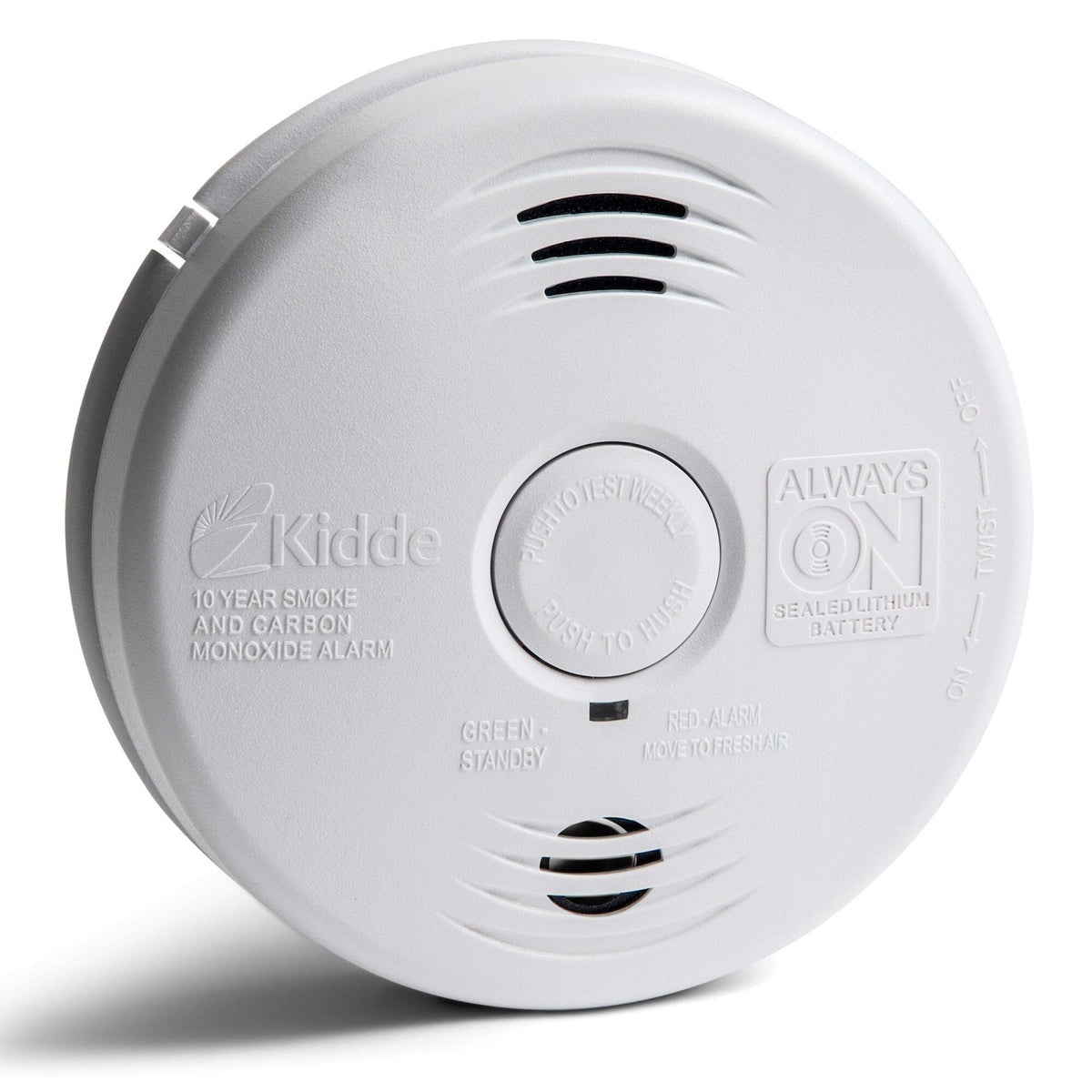 Hardwired Smoke and Carbon Monoxide Detector Alarm with Voice Warning, White N8985