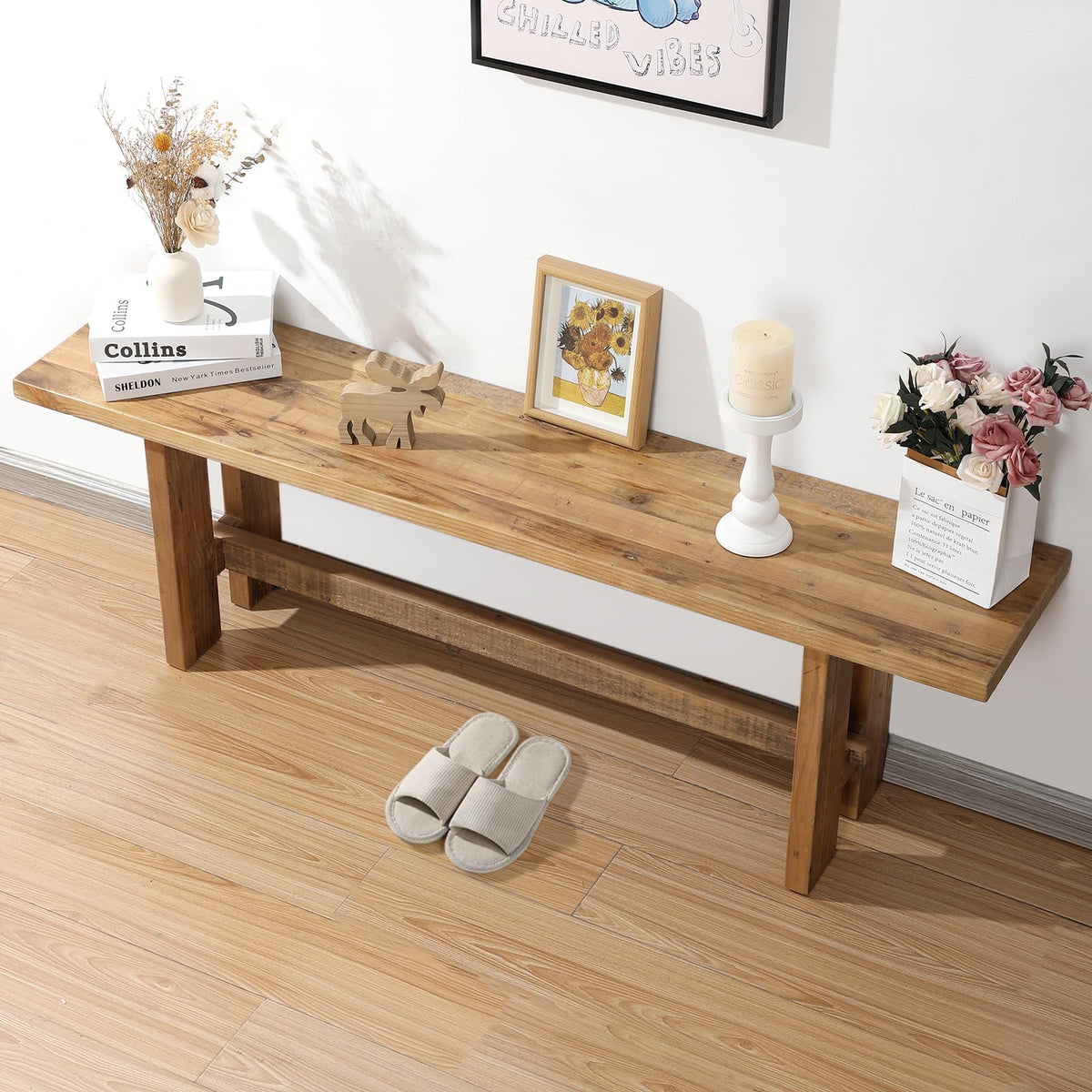 Solid Wood Bench W443