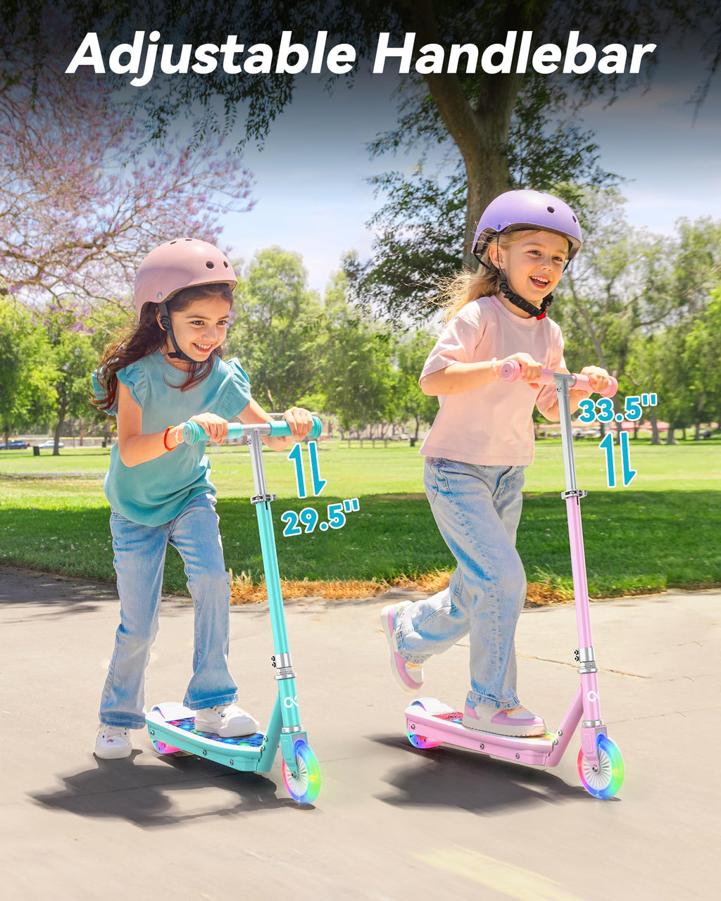 Electric Scooter for Kids, 5 MPH, LED Light-Up Wheels, Ages 3-8 M8517
