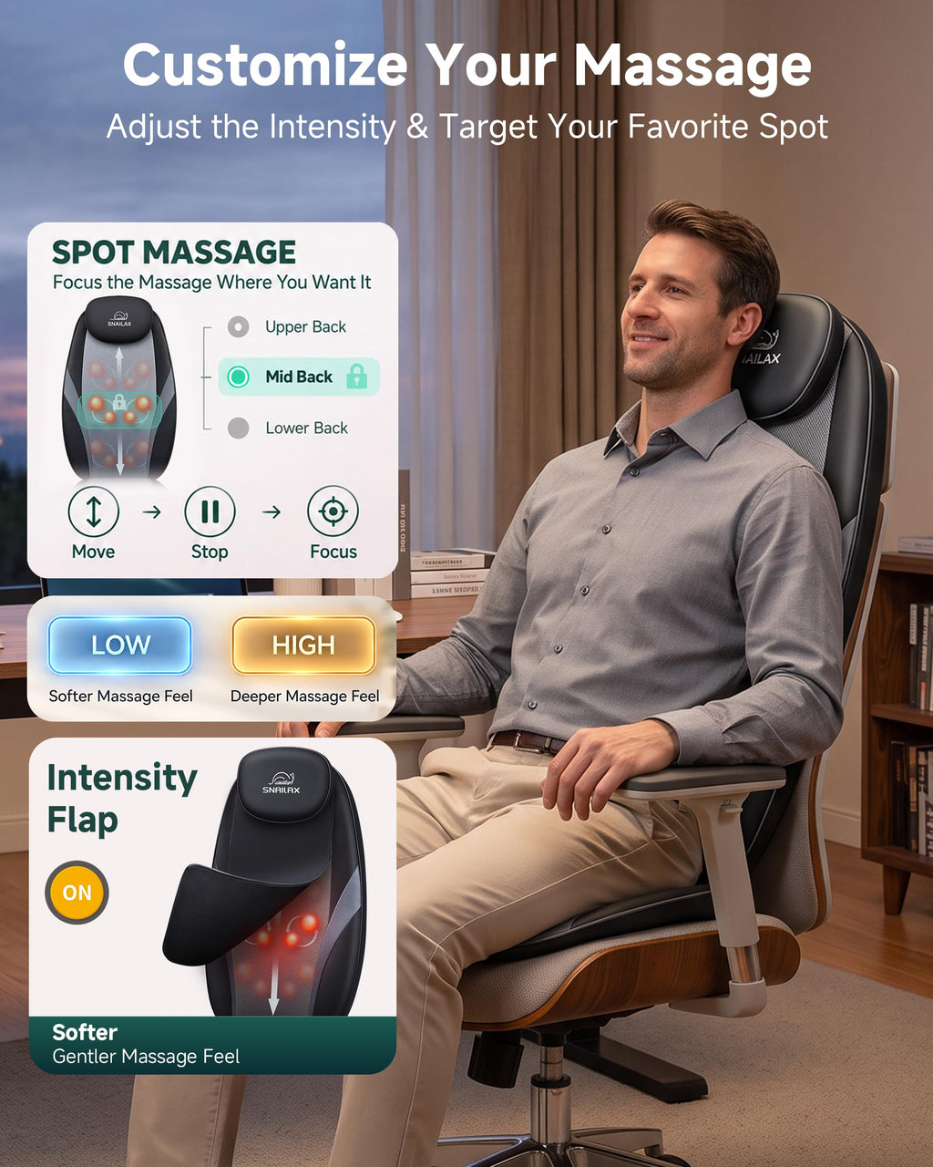 Shiatsu Back Massager with Heat Q2356