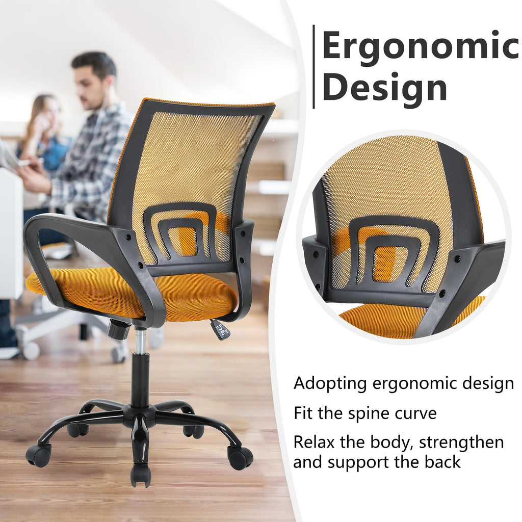 Orange Mesh Ergonomic Office Chair K559323