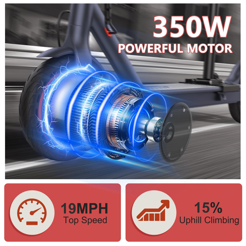 Electric Scooter with 350W/500W Motor, 19-20 MPH, Foldable C874952