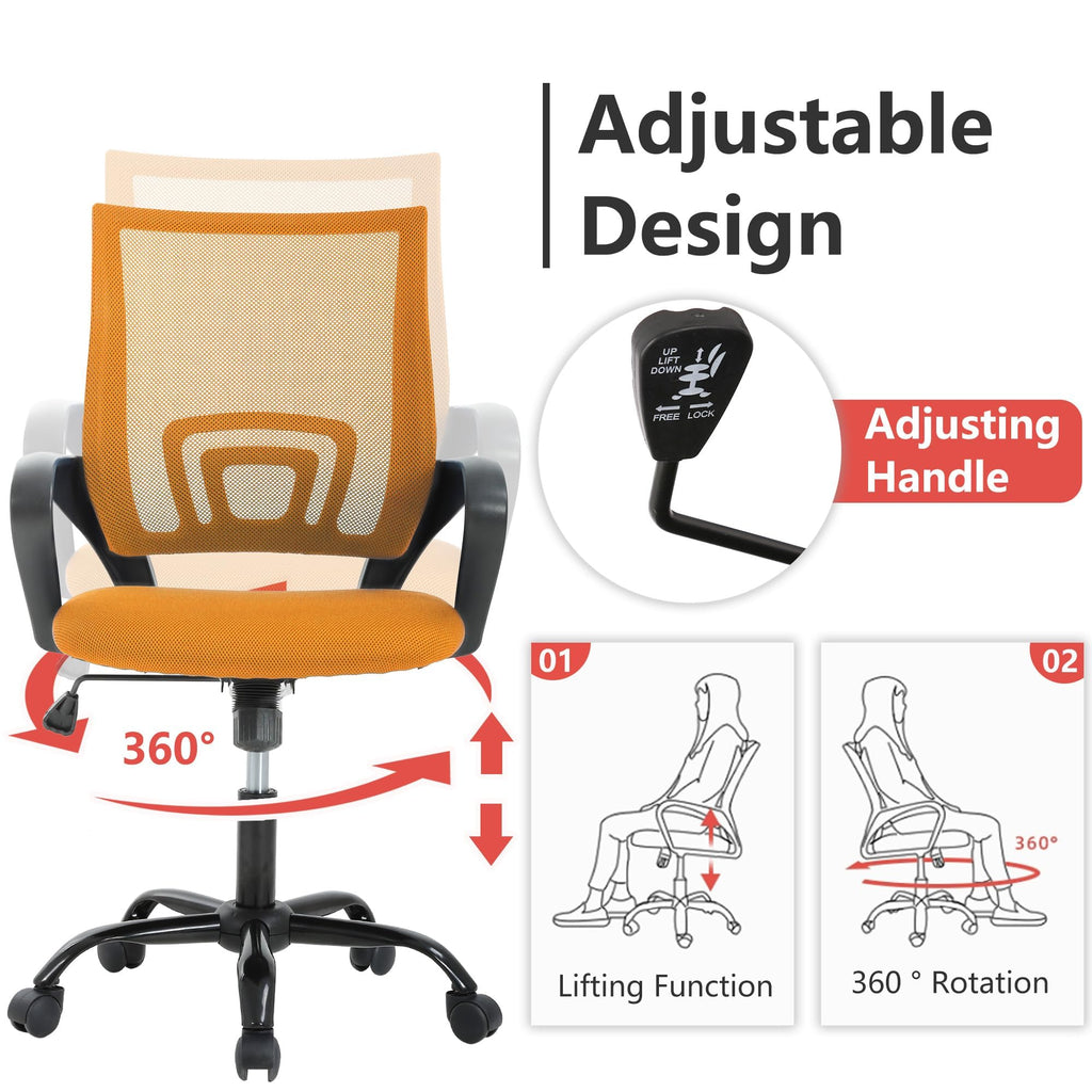 Orange Mesh Ergonomic Office Chair K559323