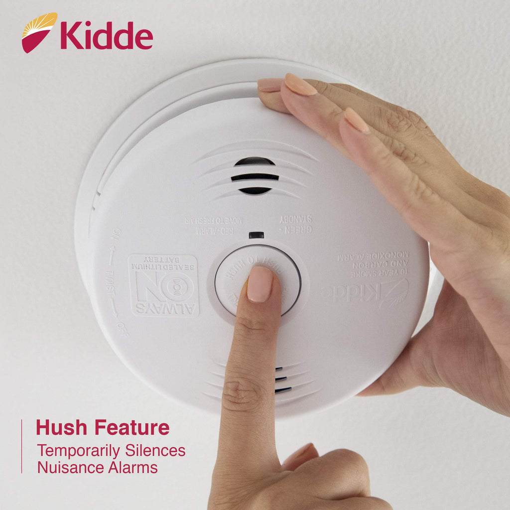 Hardwired Smoke and Carbon Monoxide Detector Alarm with Voice Warning, White N8985