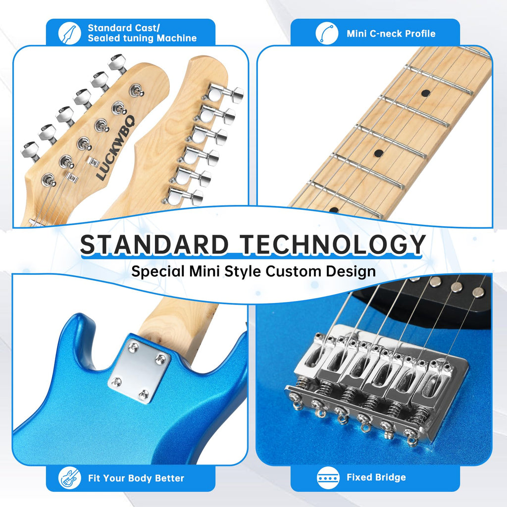 30 Inch Kids ST Style Mini Electric Guitar Beginner Kit with Amplifier U6991