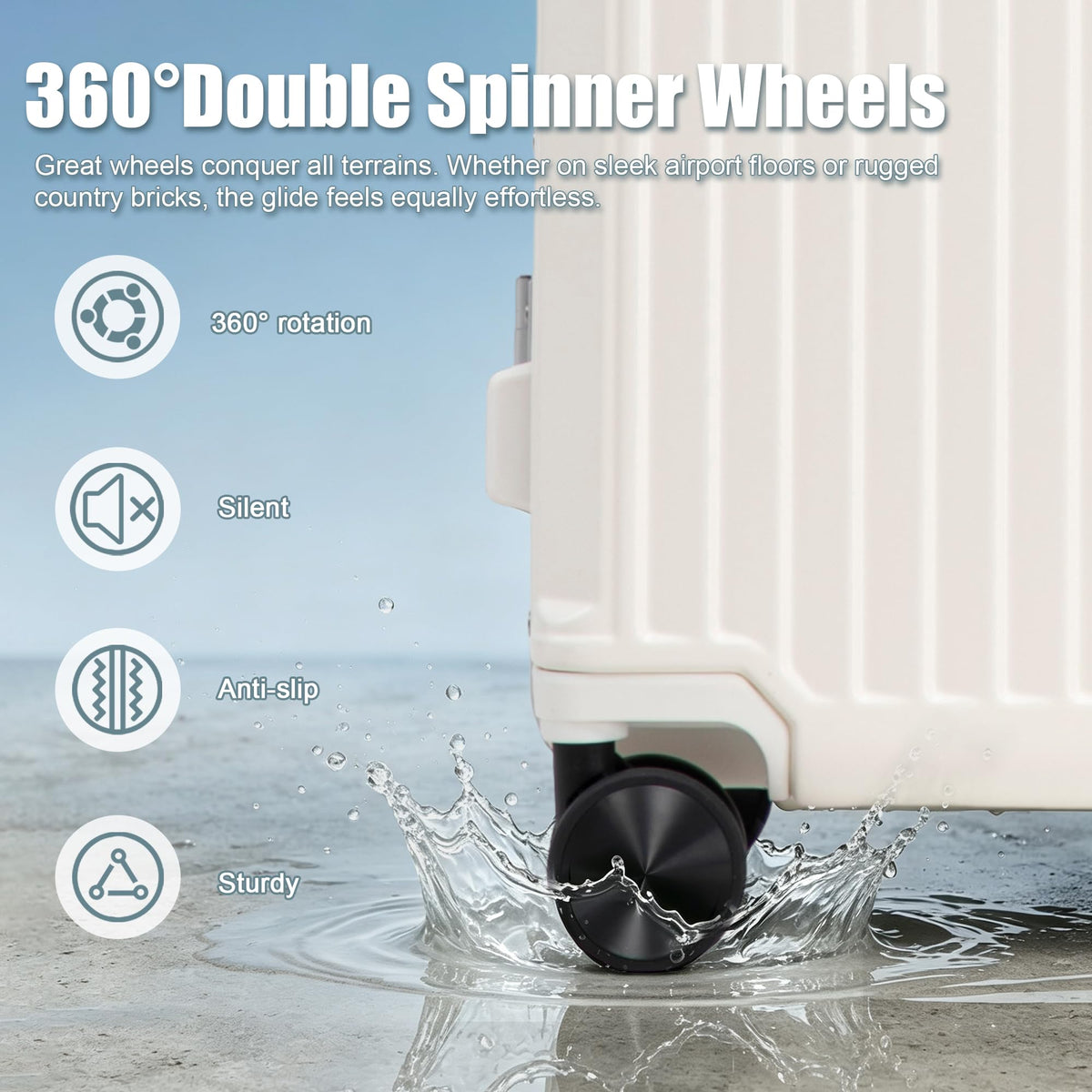 20 In Aluminum Frame ABS Hard Shell Carry On Luggage H66519