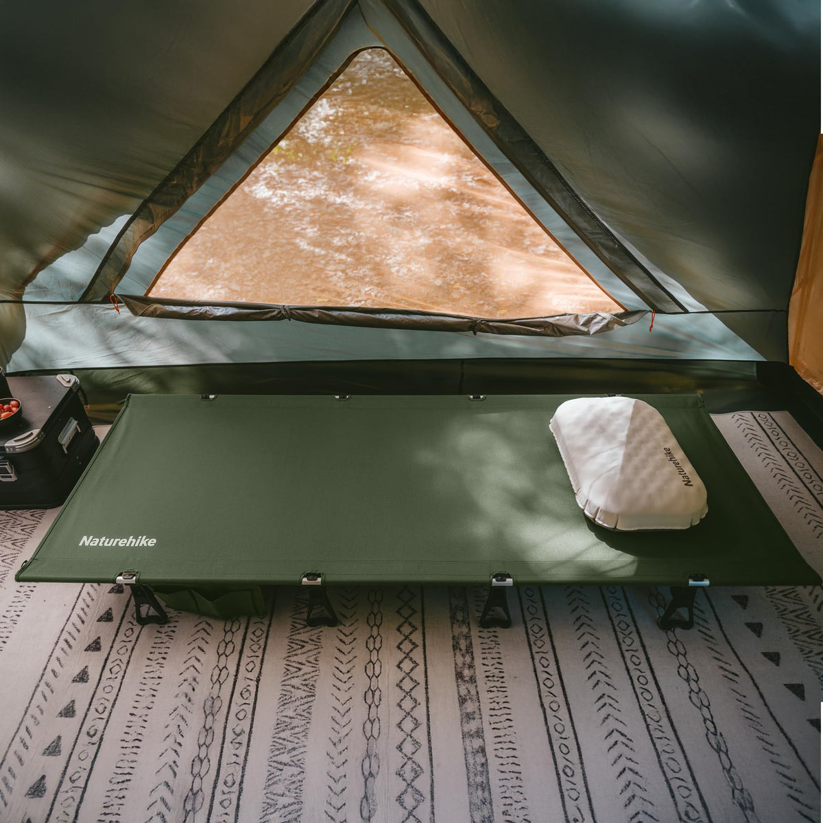 Extra Wide Folding Lightweight Camping Cot Bed R4494