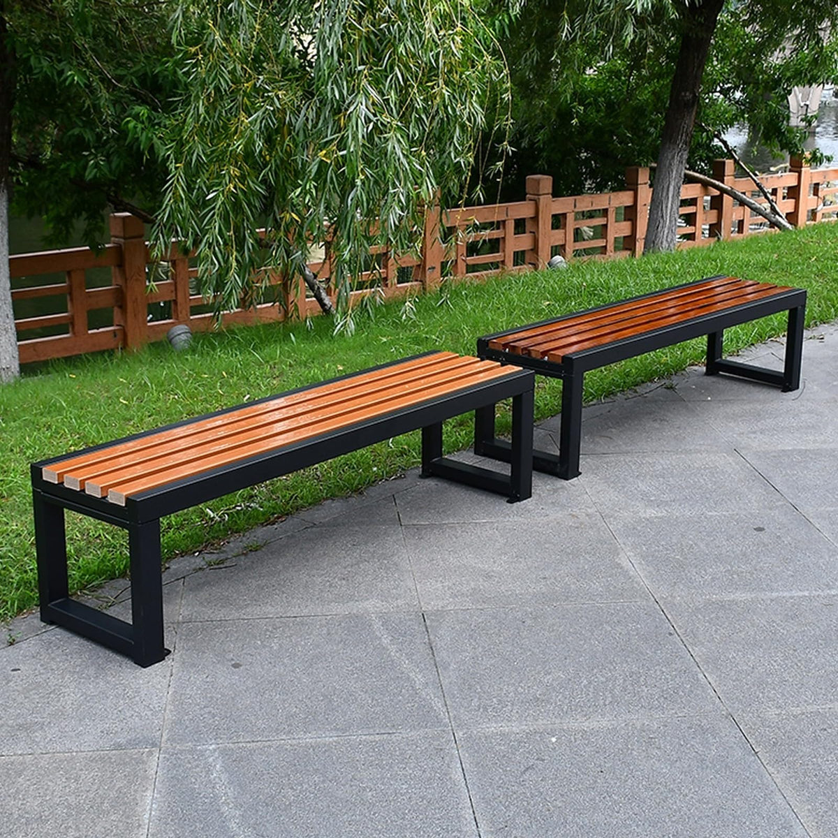 47.2in Cast Iron Outdoor Bench X9966