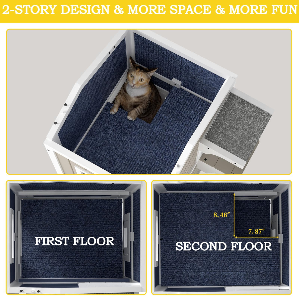2-Story Insulated Outdoor Cat House V655