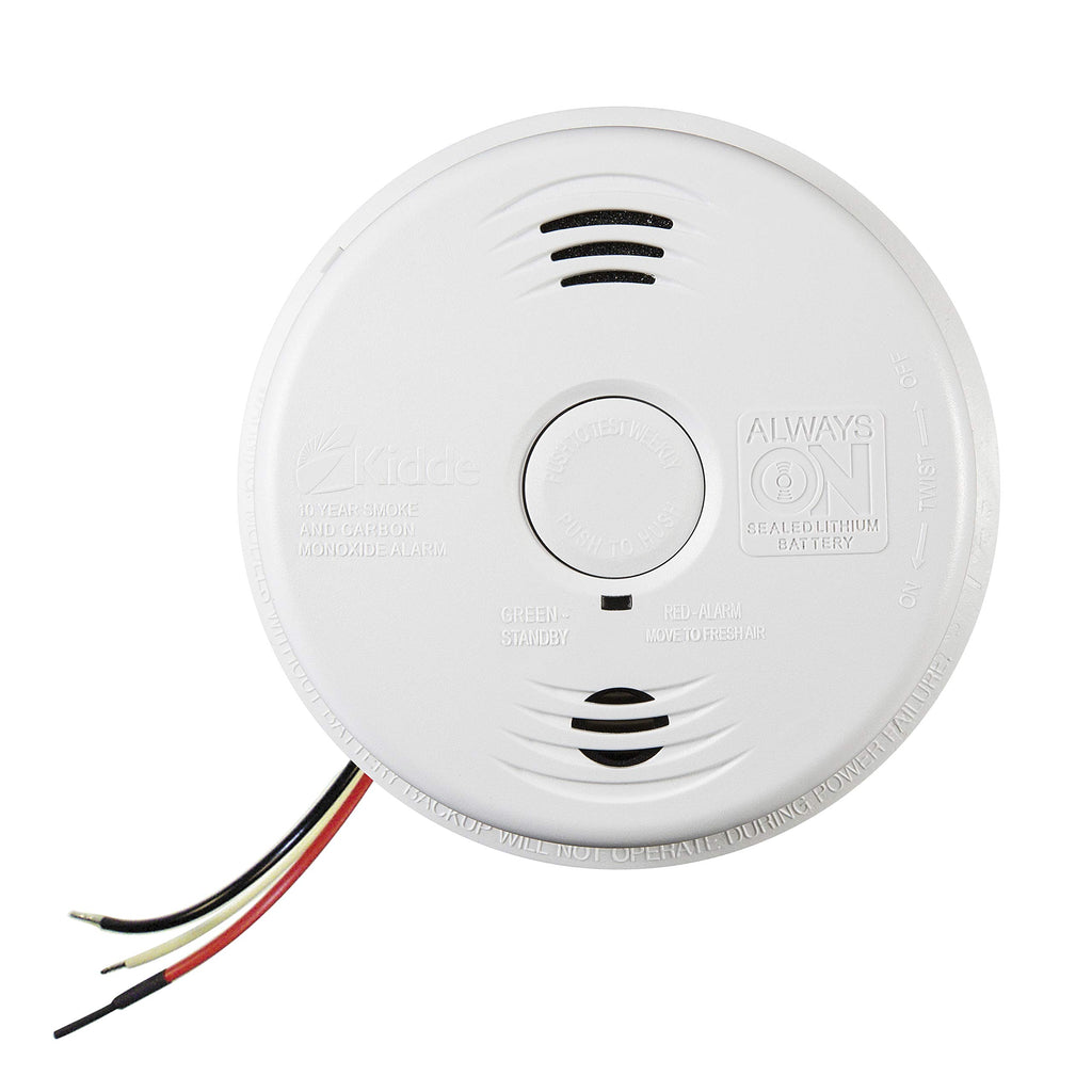 Hardwired Smoke and Carbon Monoxide Detector Alarm with Voice Warning, White N8985