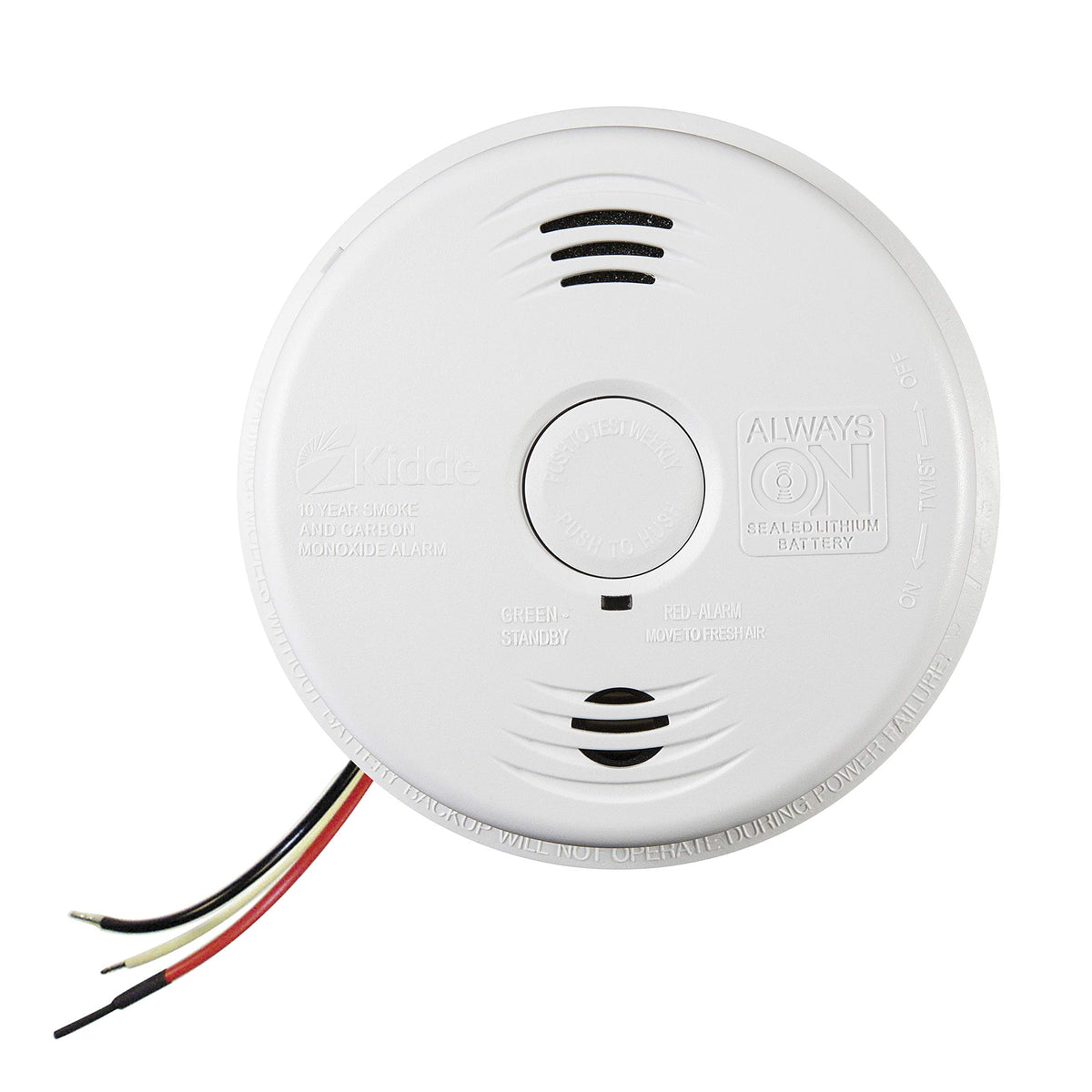 Hardwired Smoke and Carbon Monoxide Detector Alarm with Voice Warning, White N8985