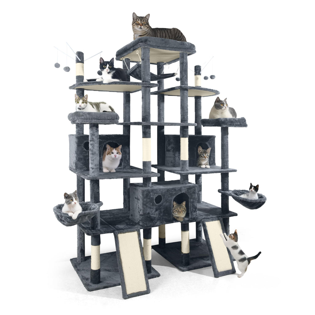 Extra Large 80-Inch Tall Cat Tree with Scratching Posts Q482
