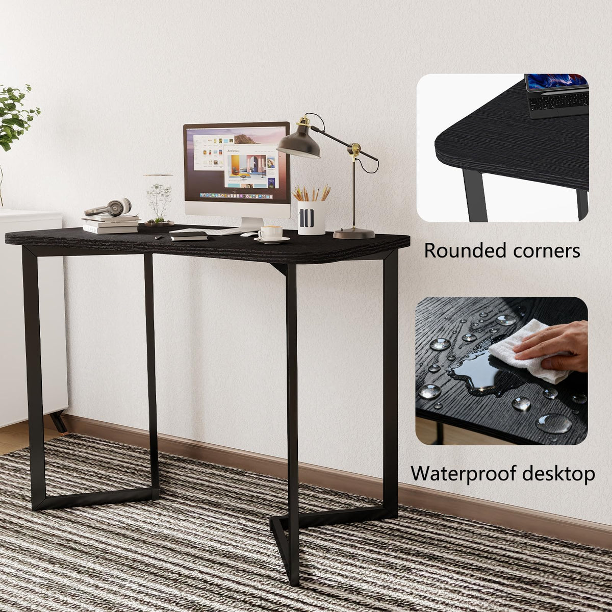 40 Inch Black Computer Desk E362929