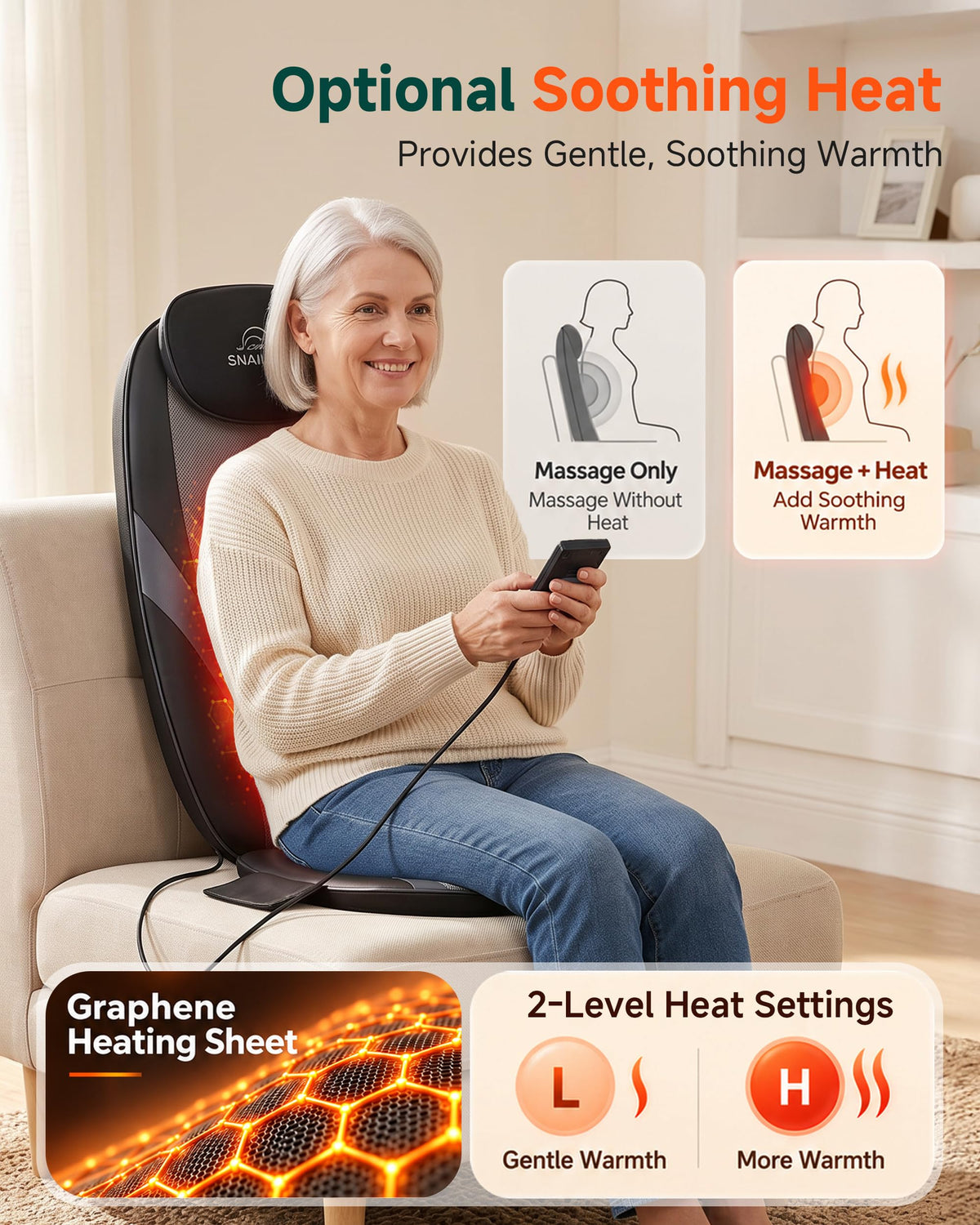 Shiatsu Back Massager with Heat Q2356
