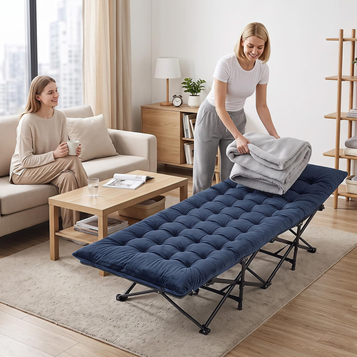 Camping Cot with Padded Mat H935475