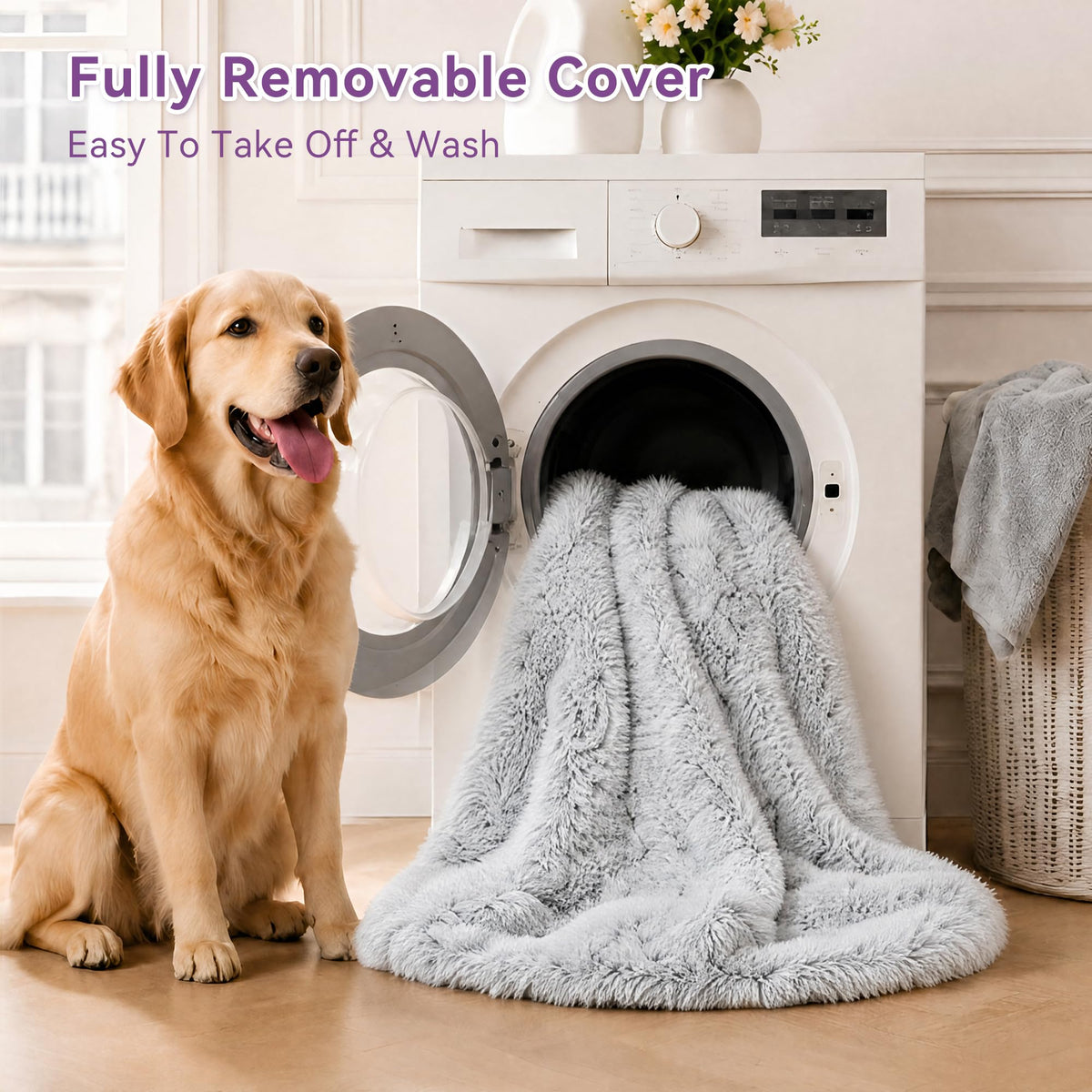 Grey Human Dog Bed 71''x45''x12'' J423