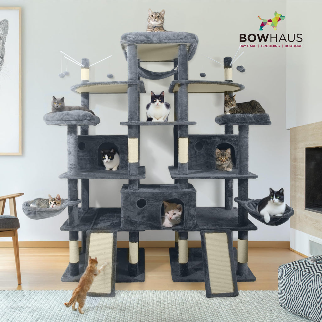 Extra Large 80-Inch Tall Cat Tree with Scratching Posts Q482