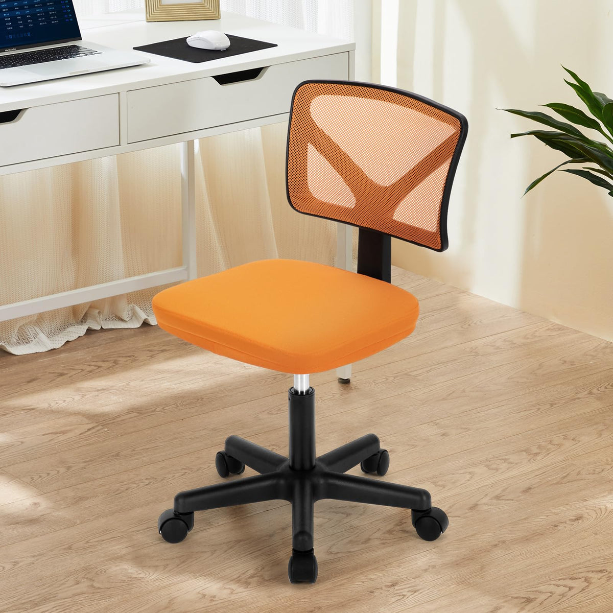 Orange Mesh Ergonomic Low-Back Swivel Office Chair I3231